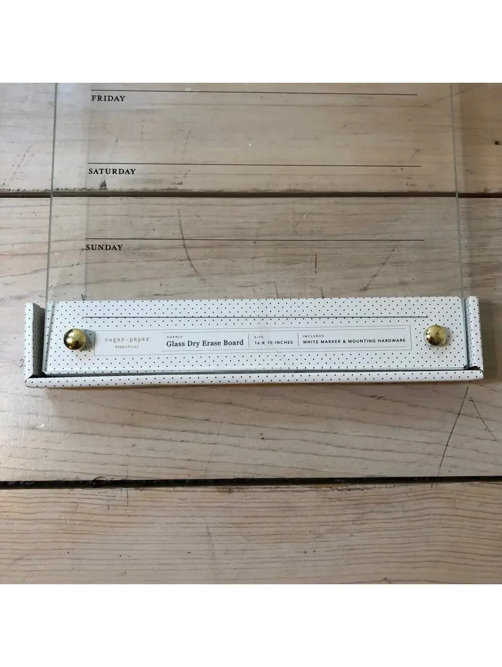 Sugar Paper Essentials NWT 16x10 Glass Dry Erase Board